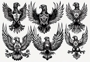 russian eagle tattoo idea