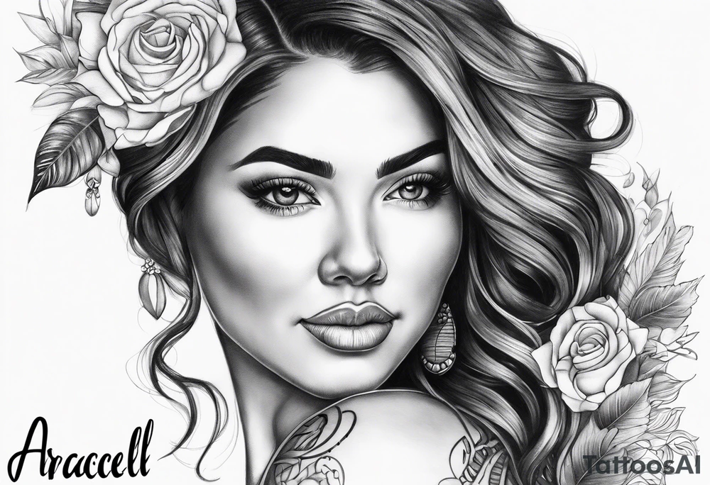My moms name Araceli in cursive tattoo idea