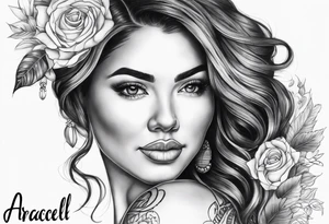 My moms name Araceli in cursive tattoo idea