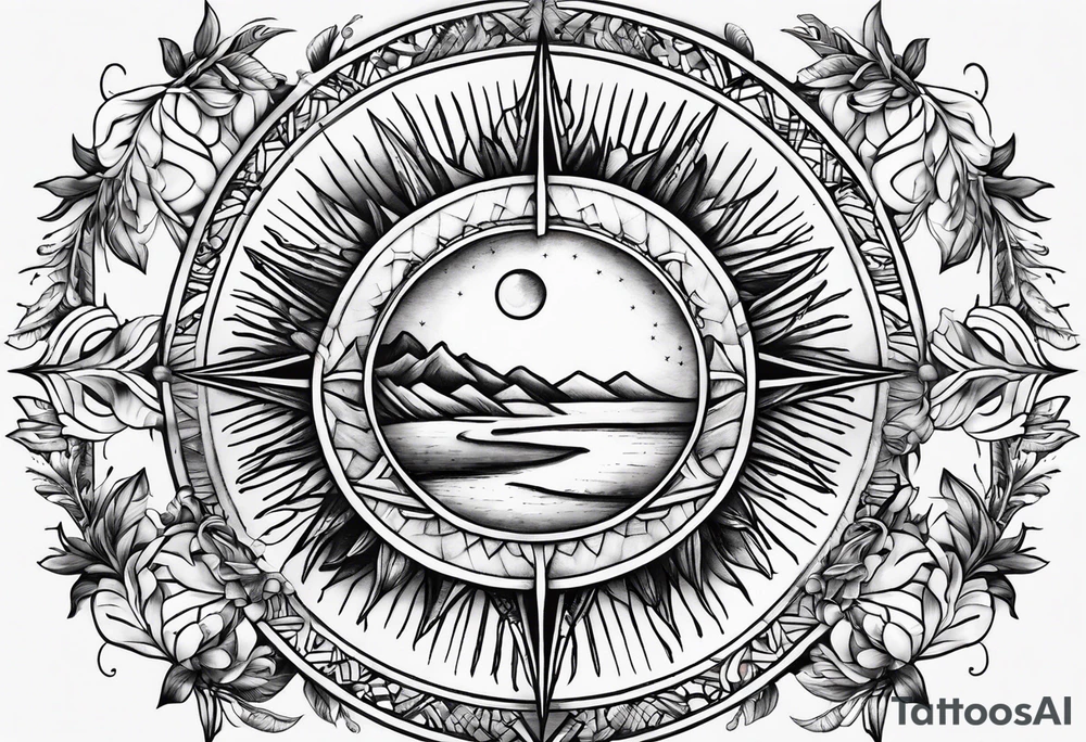 elegant dainty spiritual moon sun arrow spine tattoo tattoo idea