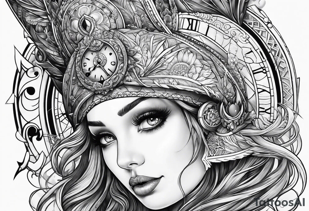 space and timew tattoo idea