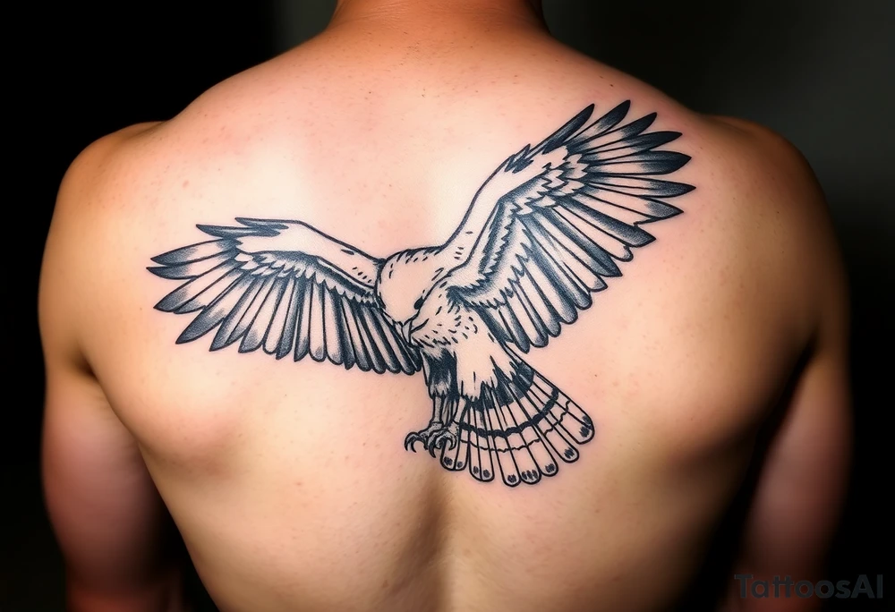 Wedge tailed eagle watercolour tattoo idea