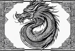 filipino tribal with a japanese dragon tattoo idea
