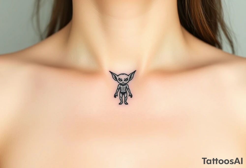 Misfit tiny goblin tattoo idea