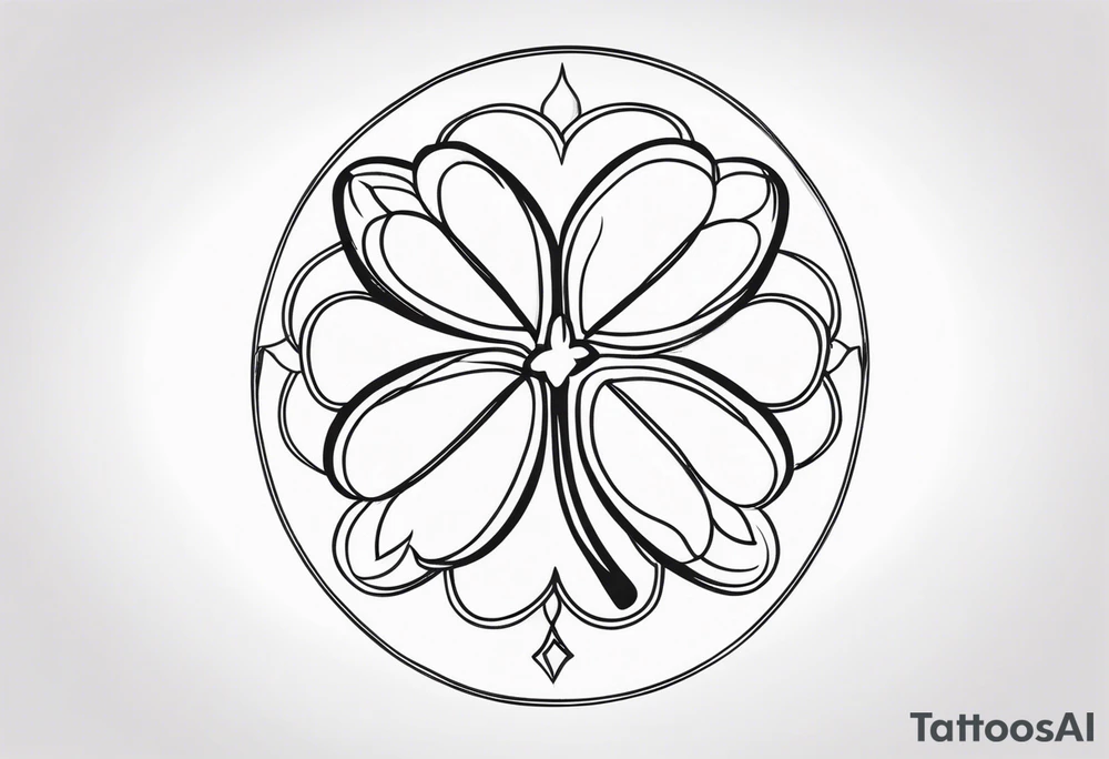 clover with numbers 18 and 0 tattoo idea