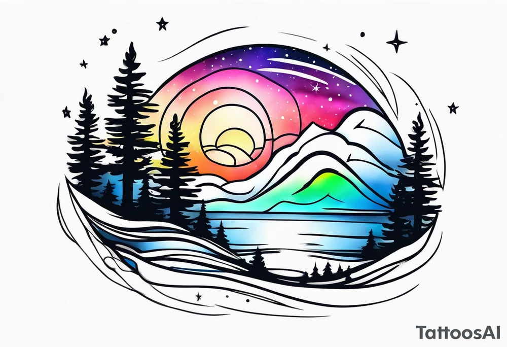Northern lights tattoo idea