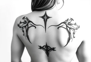 Woman big boobs tattoo idea