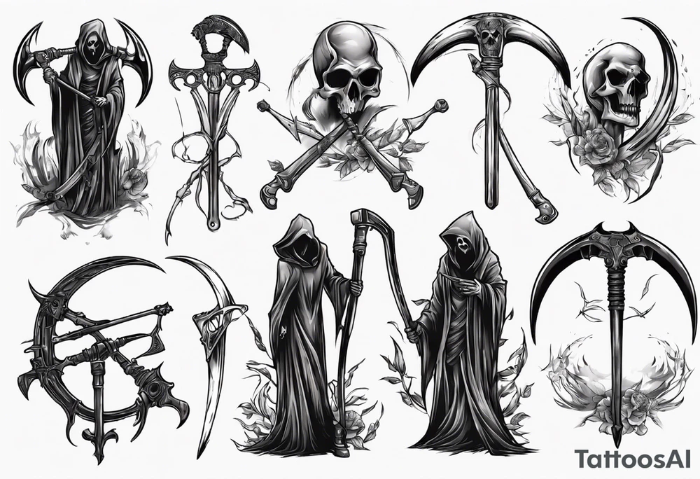 Reaper scythe tattoo idea