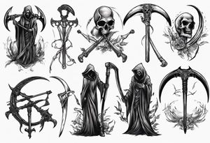 Reaper scythe tattoo idea