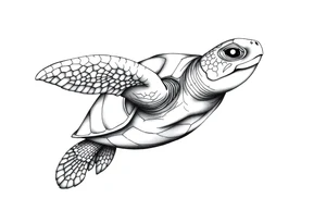 Majestic Sea turtle tattoo idea