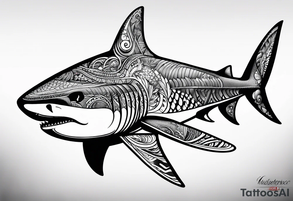 Tahitian Shark tattoo idea