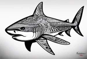 Tahitian Shark tattoo idea