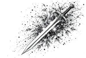 Relentless, sword, Christian, family, happiness tattoo idea