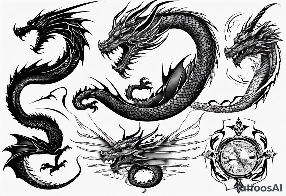 Dragon back piece tattoo idea