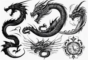 Dragon back piece tattoo idea