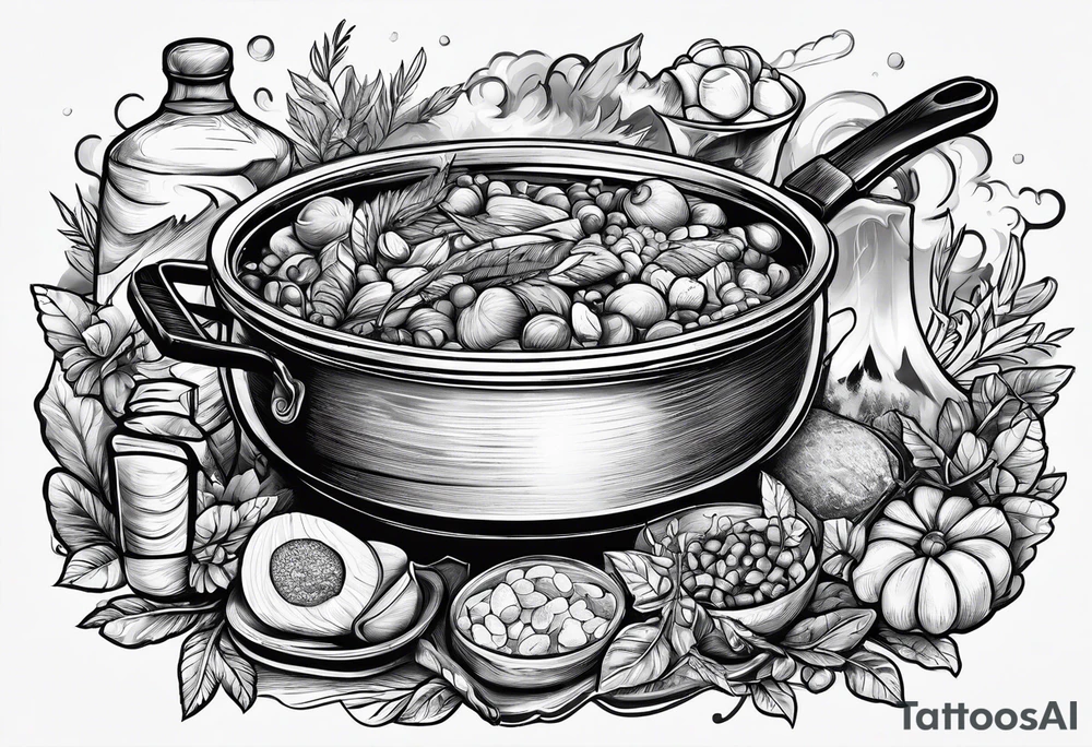 Camp cooking tattoo idea