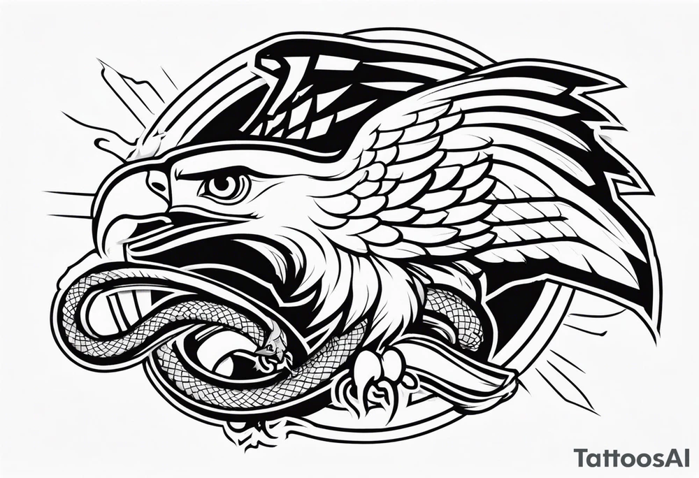 eagle carrying a snake tattoo idea