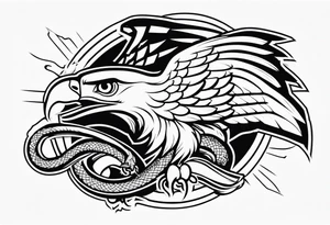 eagle carrying a snake tattoo idea