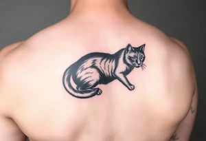 Black cat tattoo idea