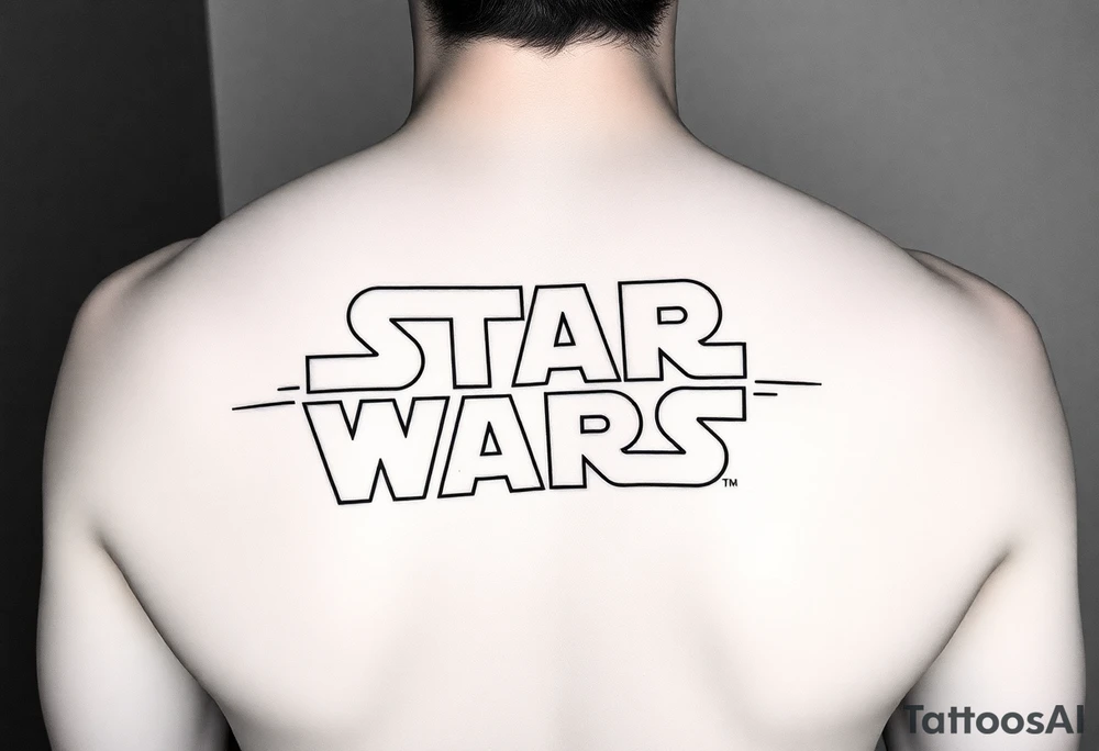 star wars in a linear design for forearm not more than 15 cm tattoo idea