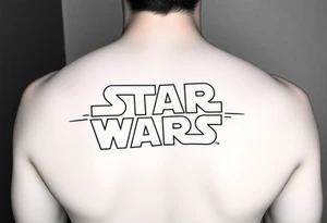 star wars in a linear design for forearm not more than 15 cm tattoo idea