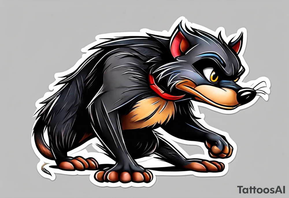 Looney tunes Tasmanian devil tattoo idea