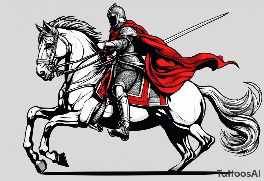 flag of saint george impailed on a lance tattoo idea