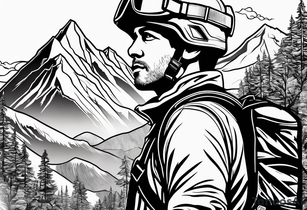 mountain climber tattoo idea
