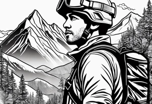mountain climber tattoo idea