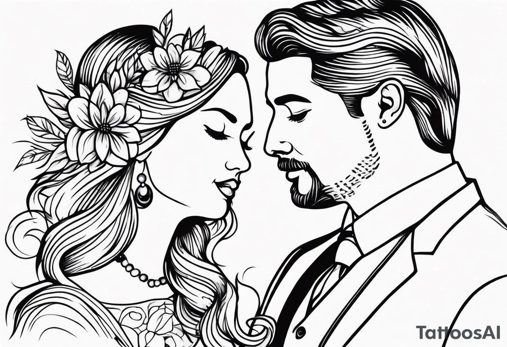 Beautiful wedding tattoo idea