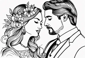 Beautiful wedding tattoo idea