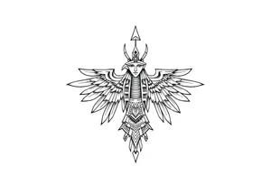 Enlil anunnaki god with his name above tattoo idea