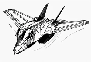 Underside airplane of F22 Raptor Airplane tattoo idea