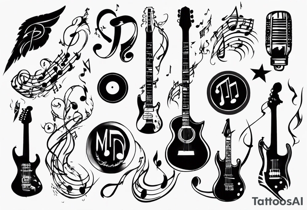 music tattoo idea
