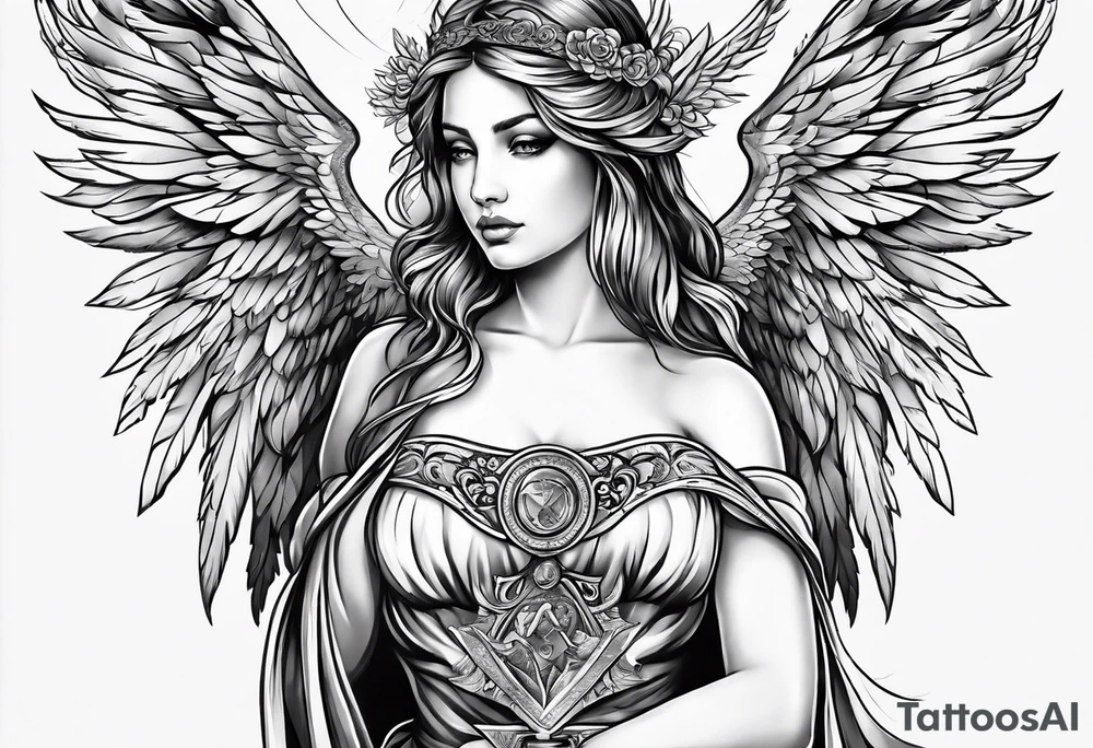 Angel tattoo tattoo idea