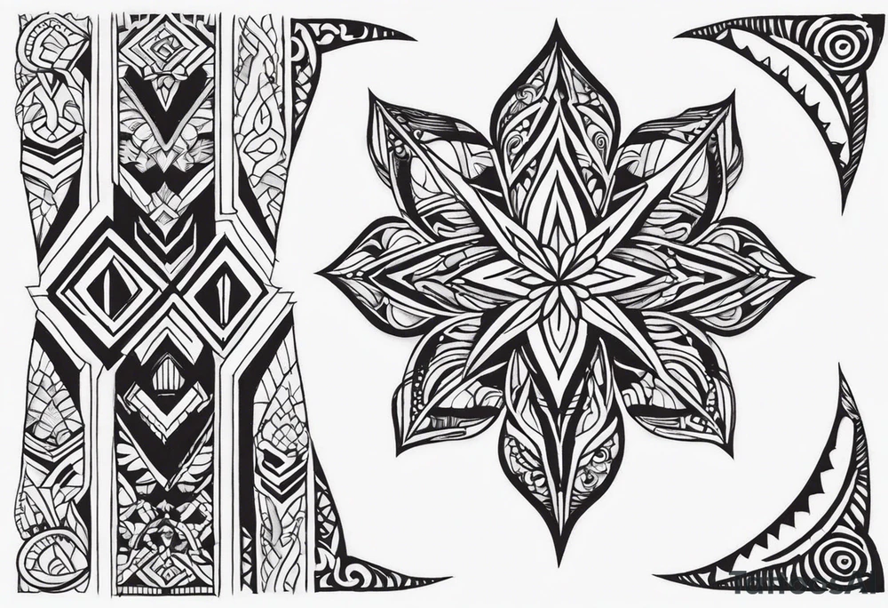 I want to have a 3/4 sleeve tattoo in the polynesian style tattoo idea