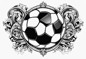 Football cross tattoo idea