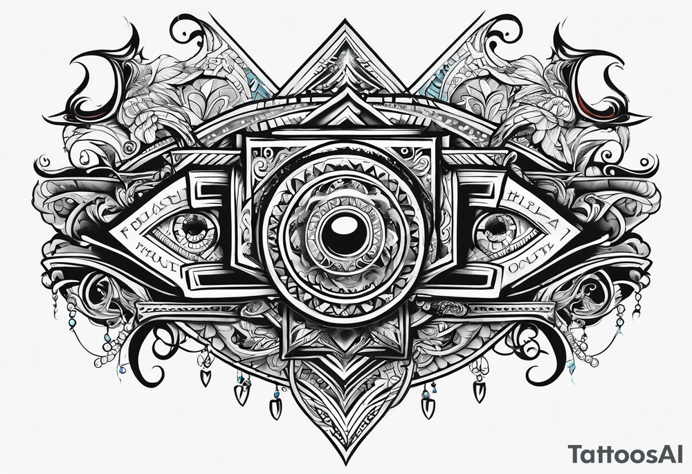 beautiful text box tattoo idea