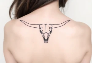 Longhorn skull tattoo idea