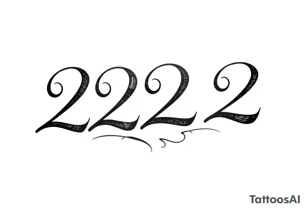 a tatto that says 224 in cyber font no decorations minimalist tattoo idea