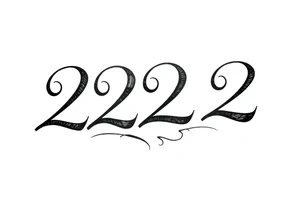 a tatto that says 224  in cyber font no decorations minimalist tattoo idea