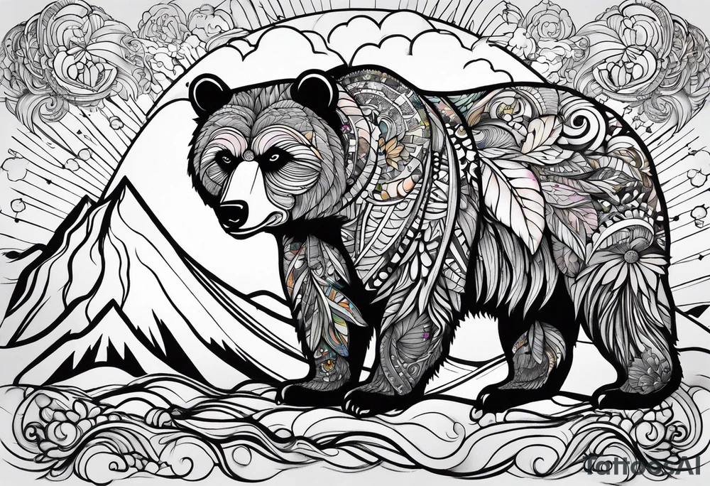 bear mountain tattoo idea
