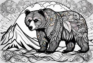 bear mountain tattoo idea