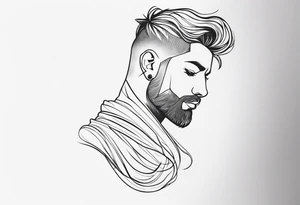 Male tattoo on the neck tattoo idea