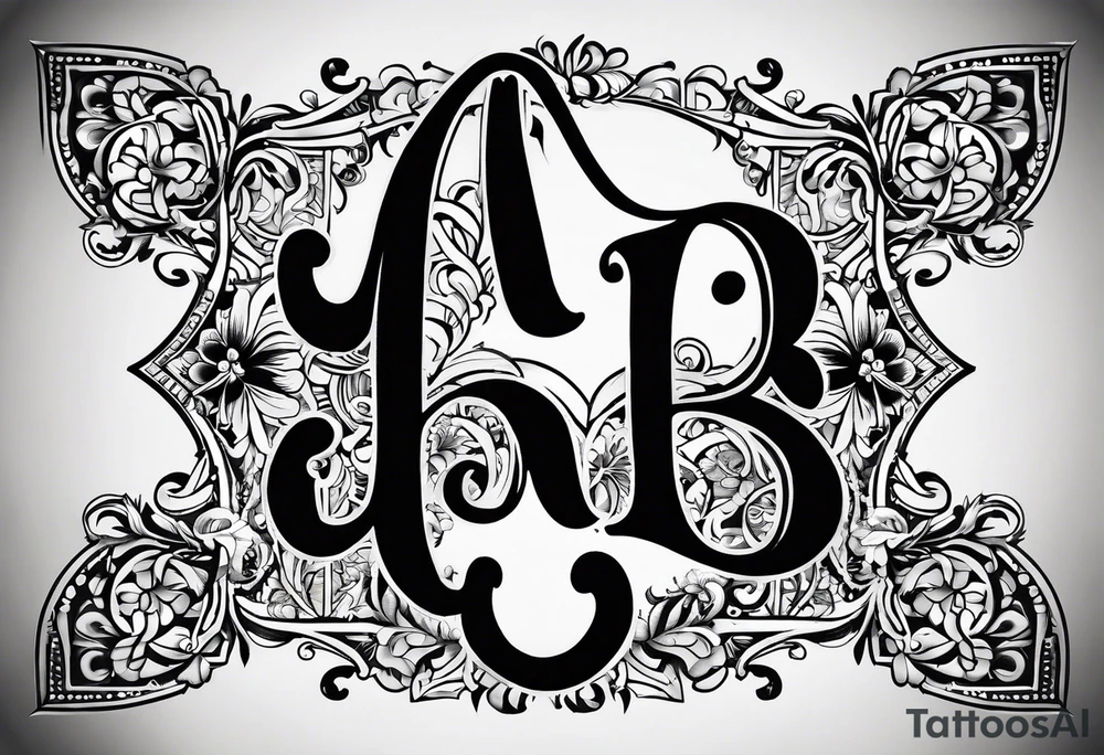 letters: "MRBG" underlined, equally separated
simple, clear, plain, unadorned, no background tattoo idea