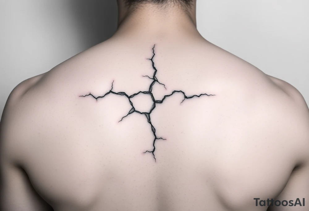 Cracked stone tattoo idea