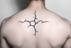 Cracked stone tattoo idea