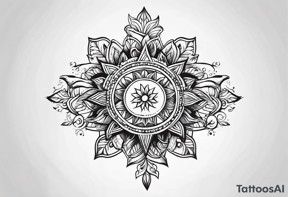 sun, simple, minimalistic tattoo idea