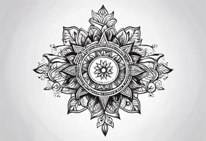 sun, simple, minimalistic tattoo idea