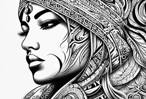 Te Moko style with Croatian and Northern Irish designs tattoo idea